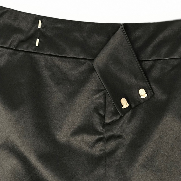 Black Mini Skirt - Feels Satin - Picture 3 of 5